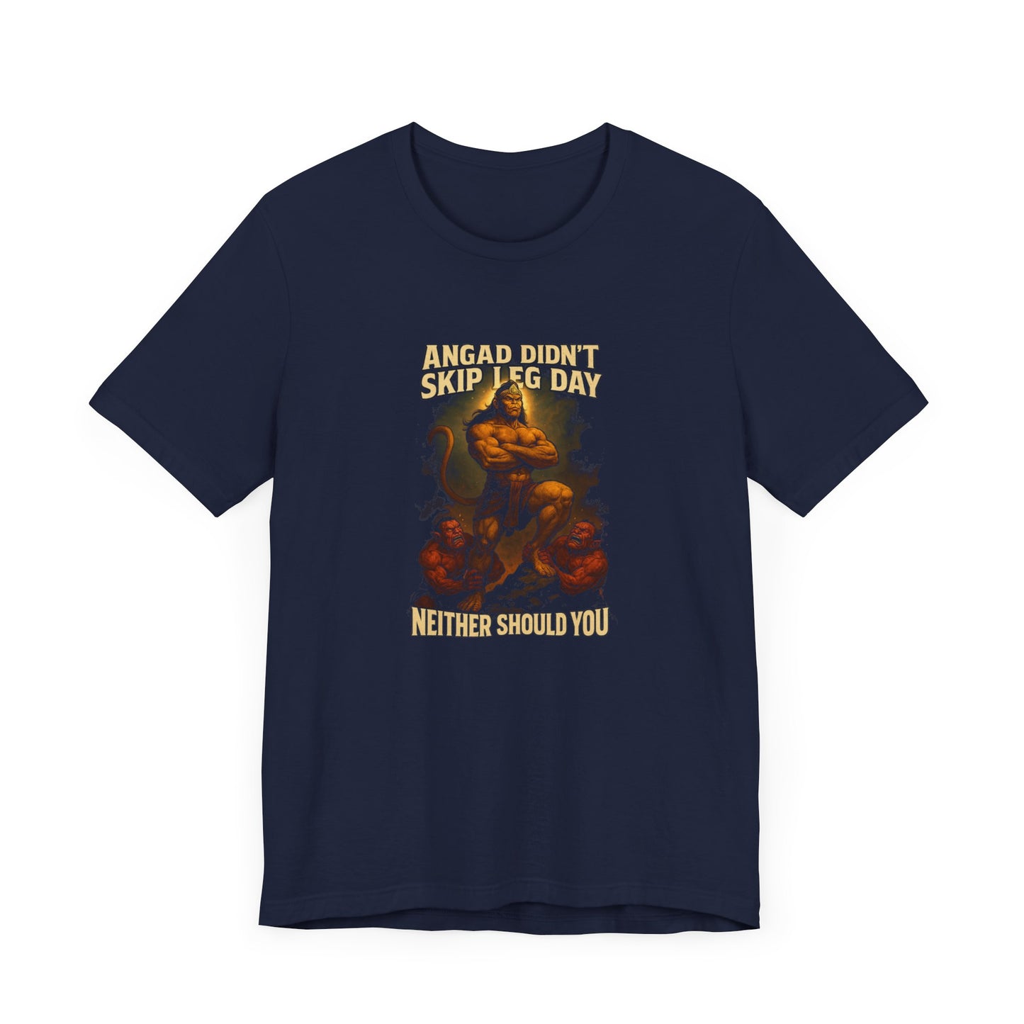 Angad Didn’t Skip Leg Day Neither Should You – Men’s Gym T-Shirt | Desi Mythology Gymwear | AGORAA MART