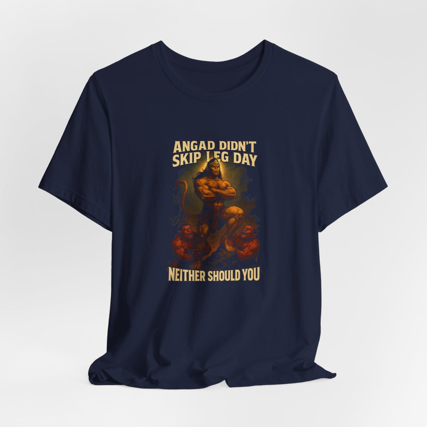 Angad Didn’t Skip Leg Day Neither Should You – Men’s Gym T-Shirt | Desi Mythology Gymwear | AGORAA MART