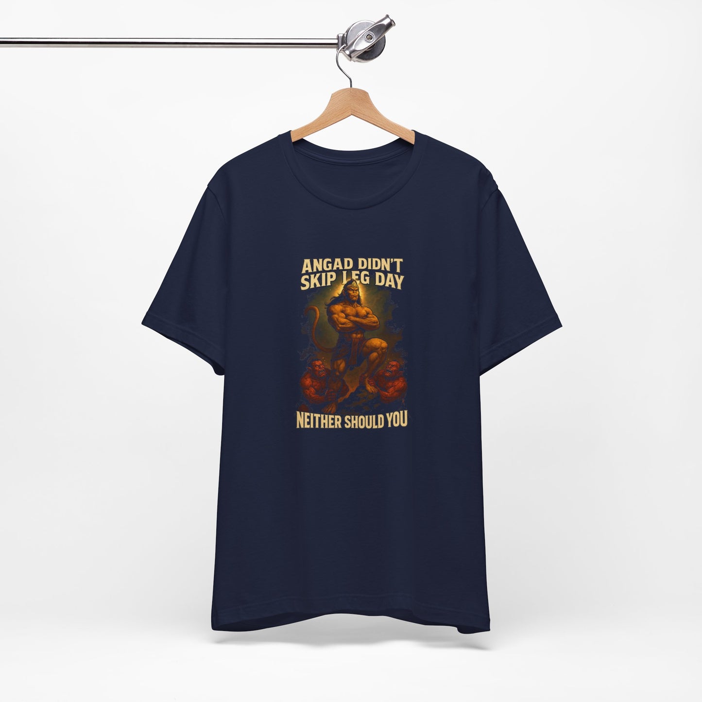 Angad Didn’t Skip Leg Day Neither Should You – Men’s Gym T-Shirt | Desi Mythology Gymwear | AGORAA MART