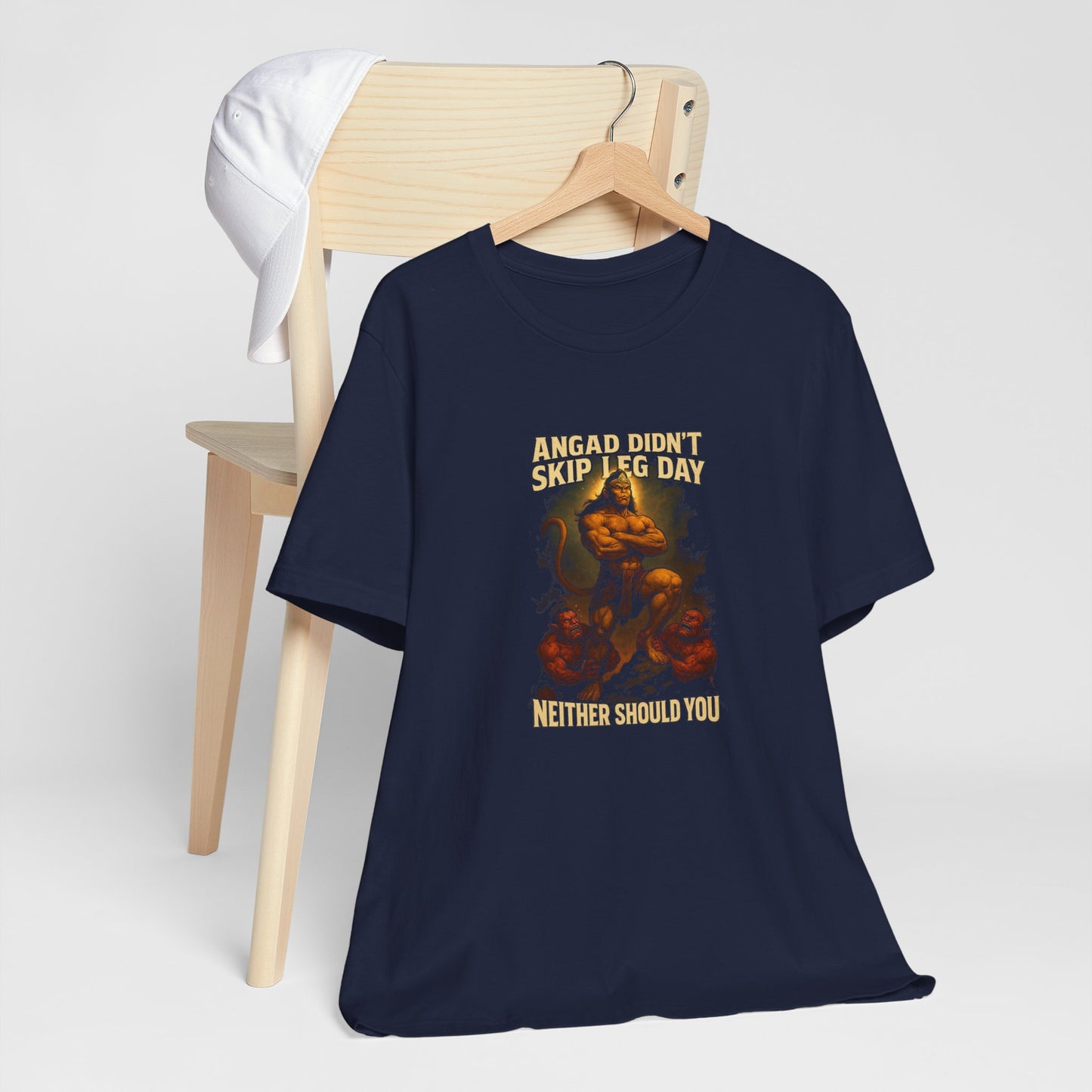 Angad Didn’t Skip Leg Day Neither Should You – Men’s Gym T-Shirt | Desi Mythology Gymwear | AGORAA MART