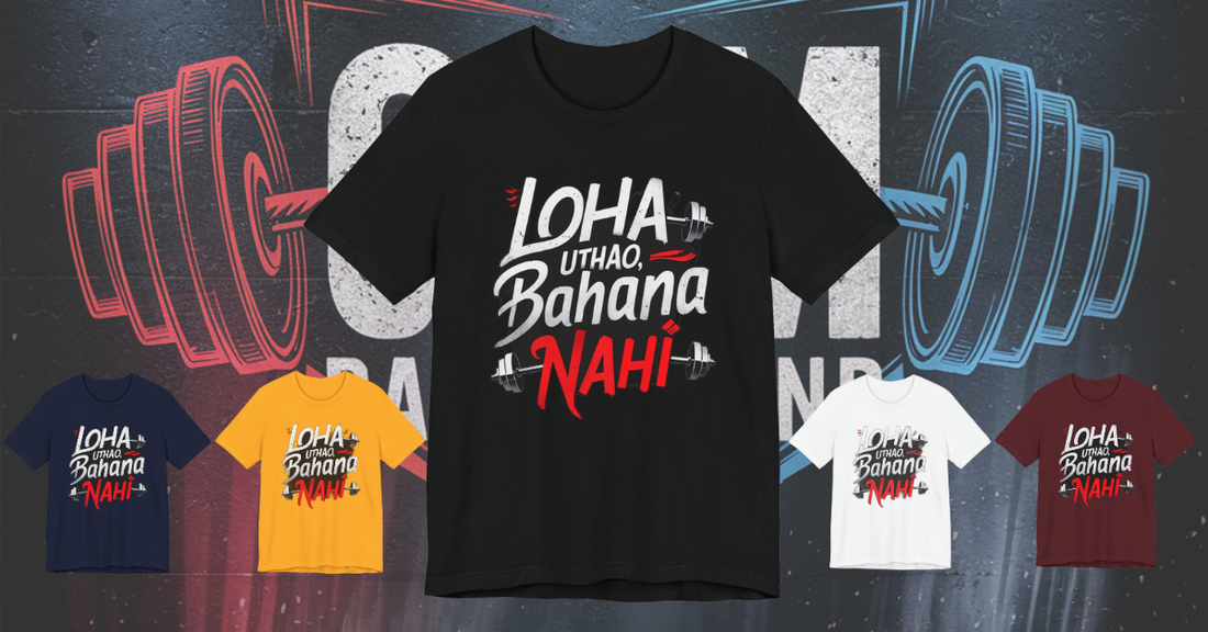 Loha Uthao, Bahana Nahi – The Ultimate Motivational Gym T-Shirt