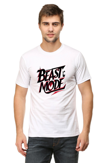Beast Mode – Men’s Half Sleeve Gym T-Shirt | Unleash the Grind 💪