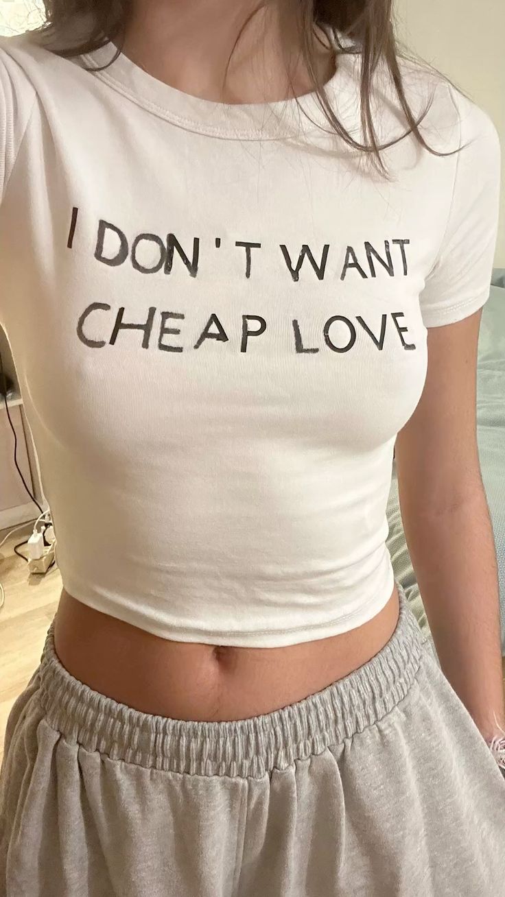 No Cheap Love Crop Tee