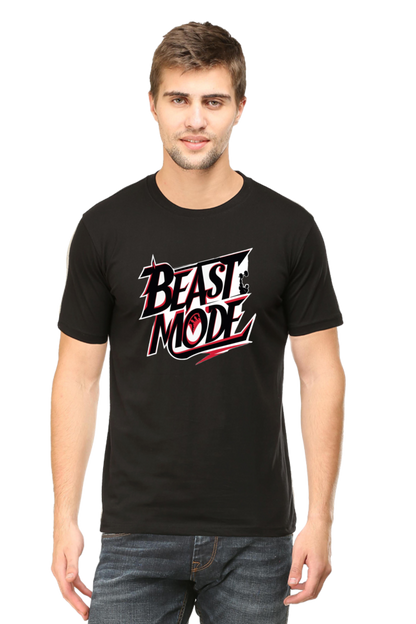 Men's Gym Tshirt Beast Mode Black, Agoraa Mart