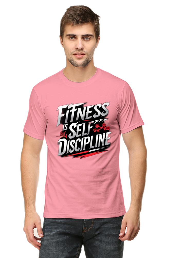 Fitness Is Self-Discipline| Men's Gym T-Shirt Black S