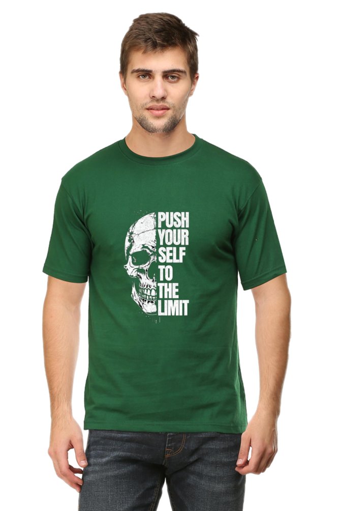 Push Yourself to the Limit – Men’s Gym T-Shirt | Hardcore Motivation Tee | AGORAA MART