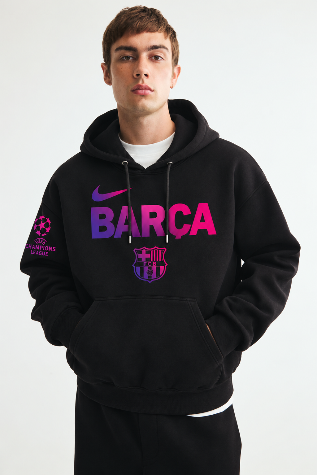 Barça Eclipse Drop-Shoulder Hoodie