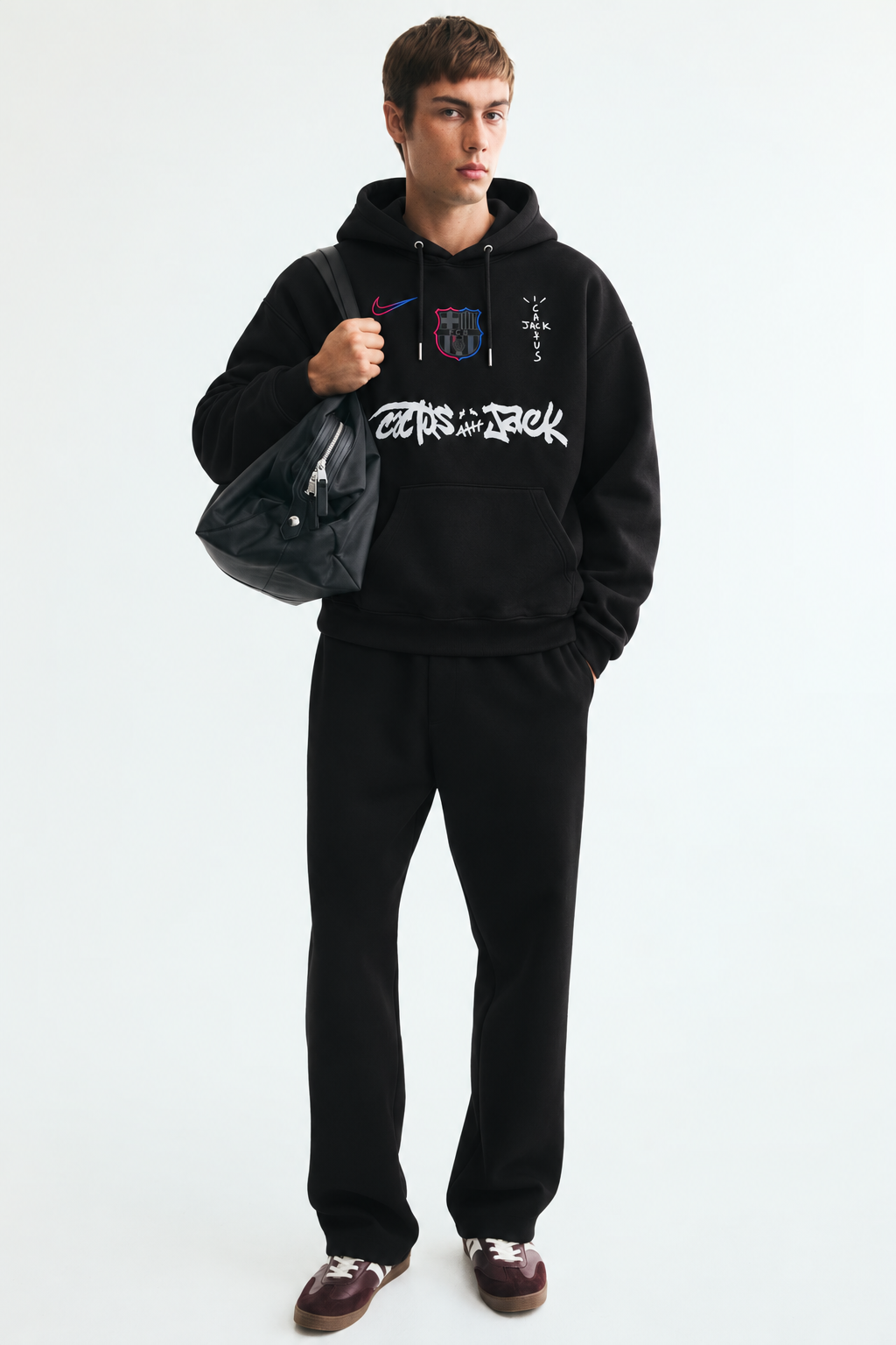 Barça Shadow Graffiti Drop-Shoulder Hoodie