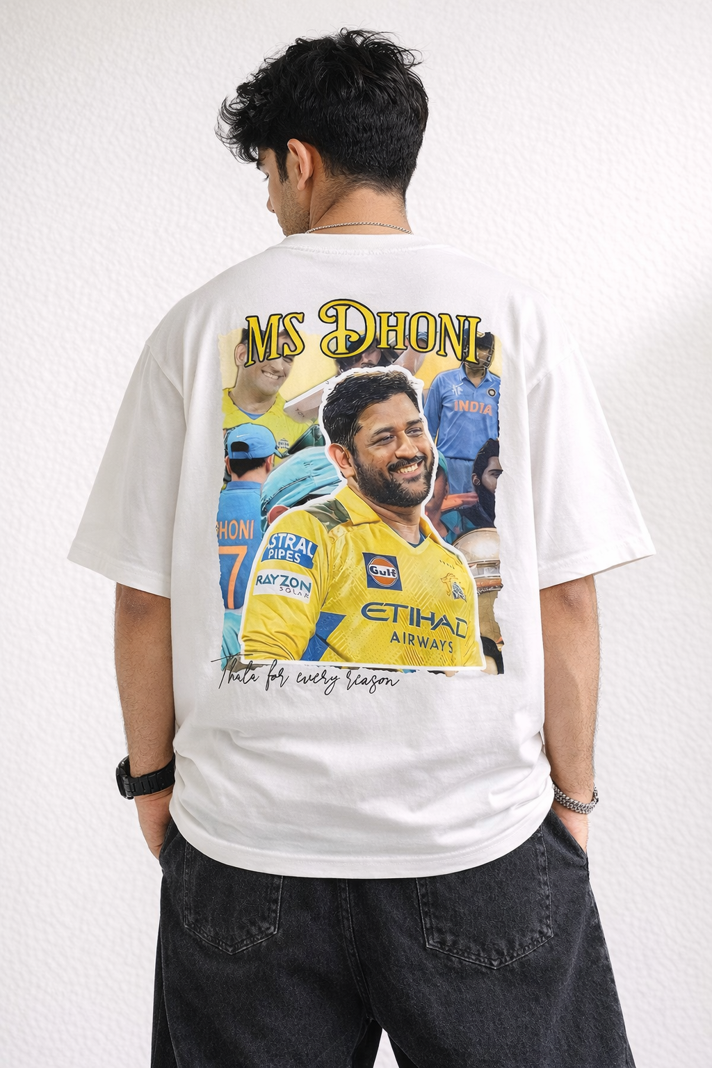 MAHI 07 Signature Oversized Tee white