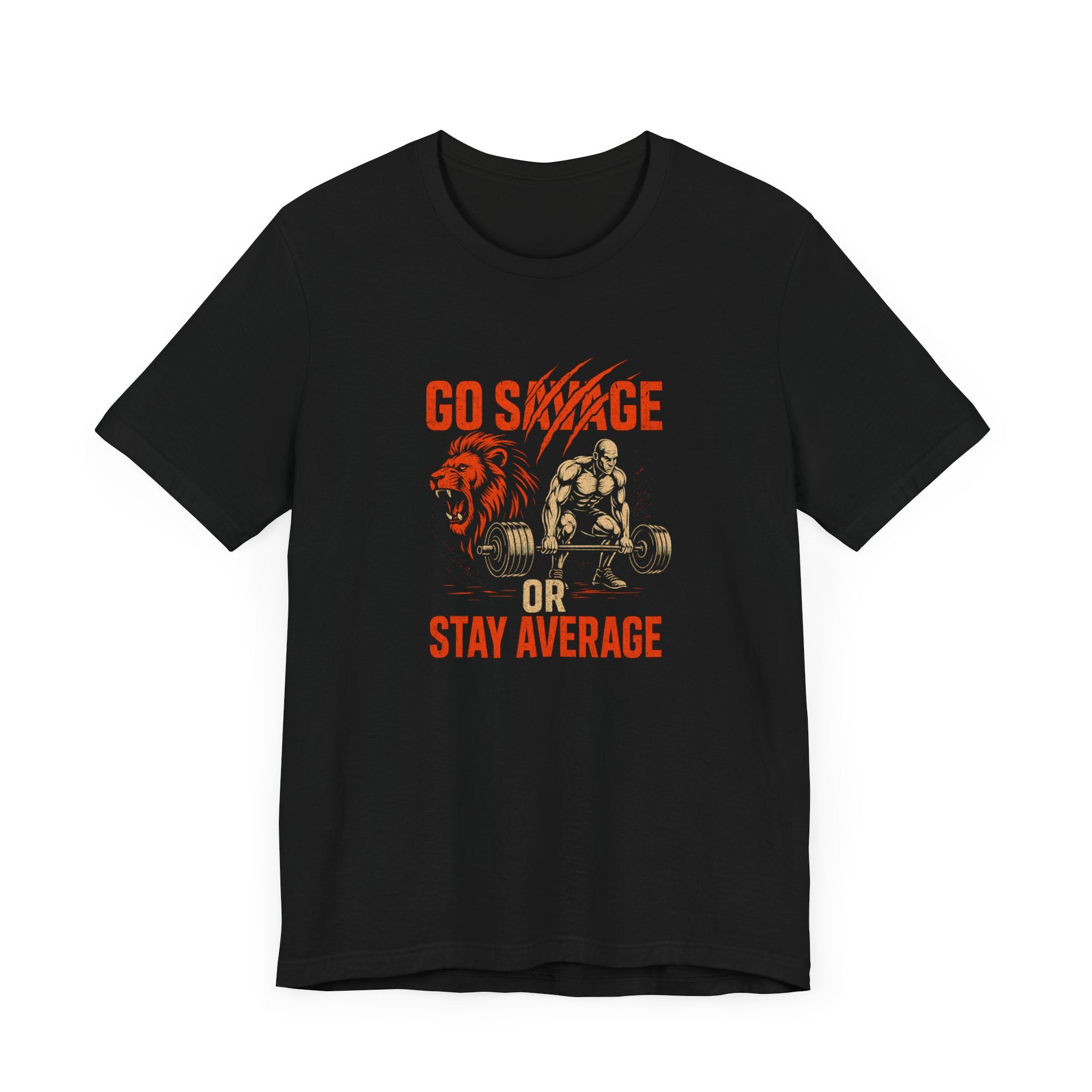 Go Savage or Stay Average – Men’s Gym T-Shirt | Savage Mode Series | AGORAA MART