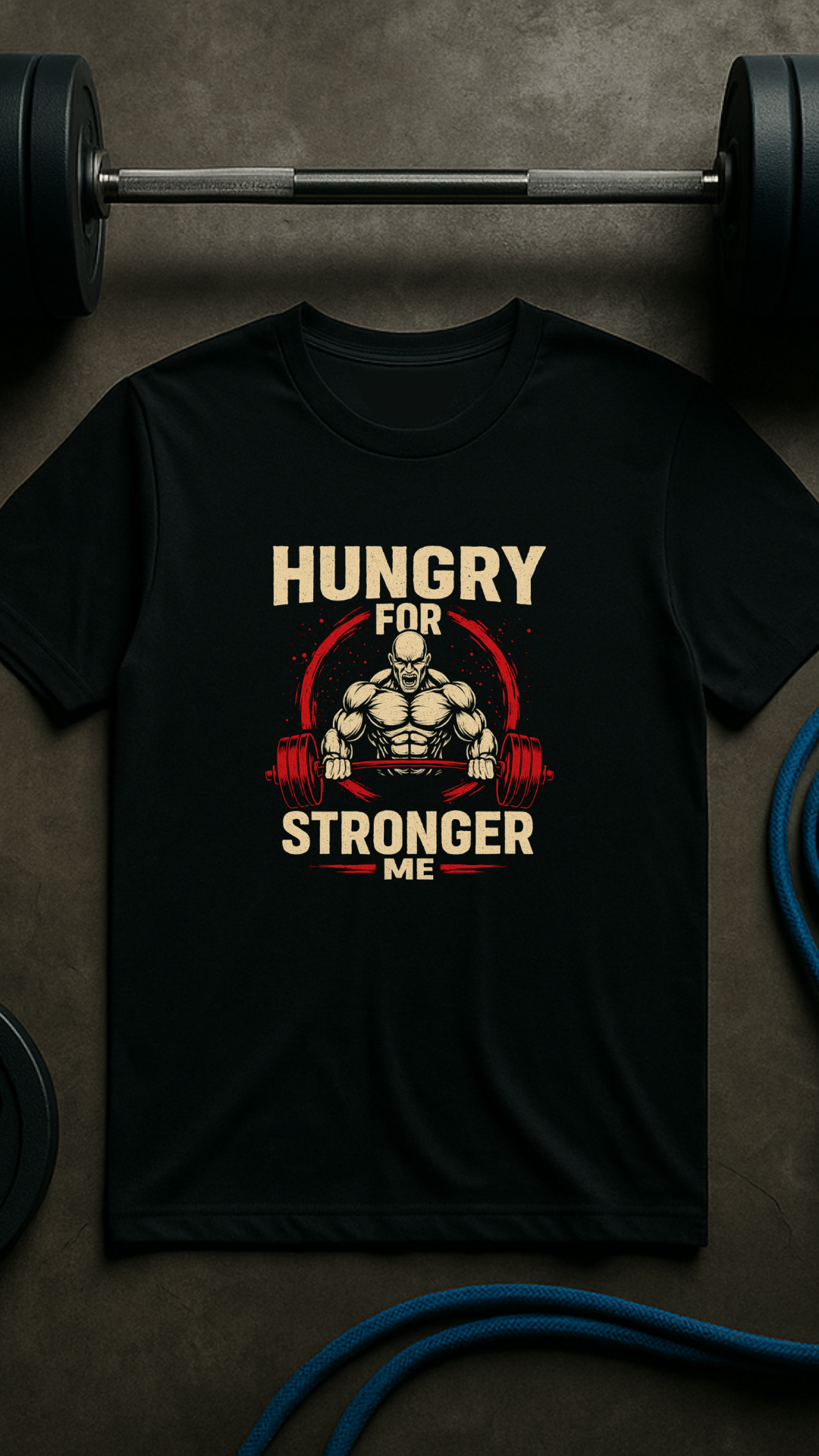 Hungry For Stronger Me – Men’s Gym T-Shirt | Motivation Edition | AGORAA MART
