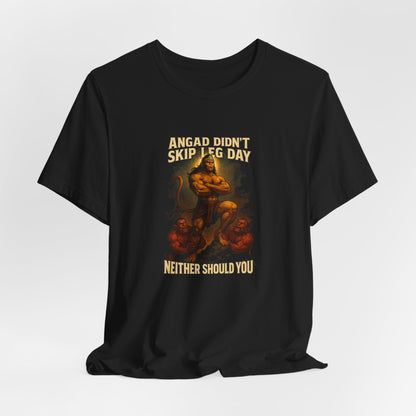 Angad Didn’t Skip Leg Day Neither Should You – Men’s Gym T-Shirt | Desi Mythology Gymwear | AGORAA MART
