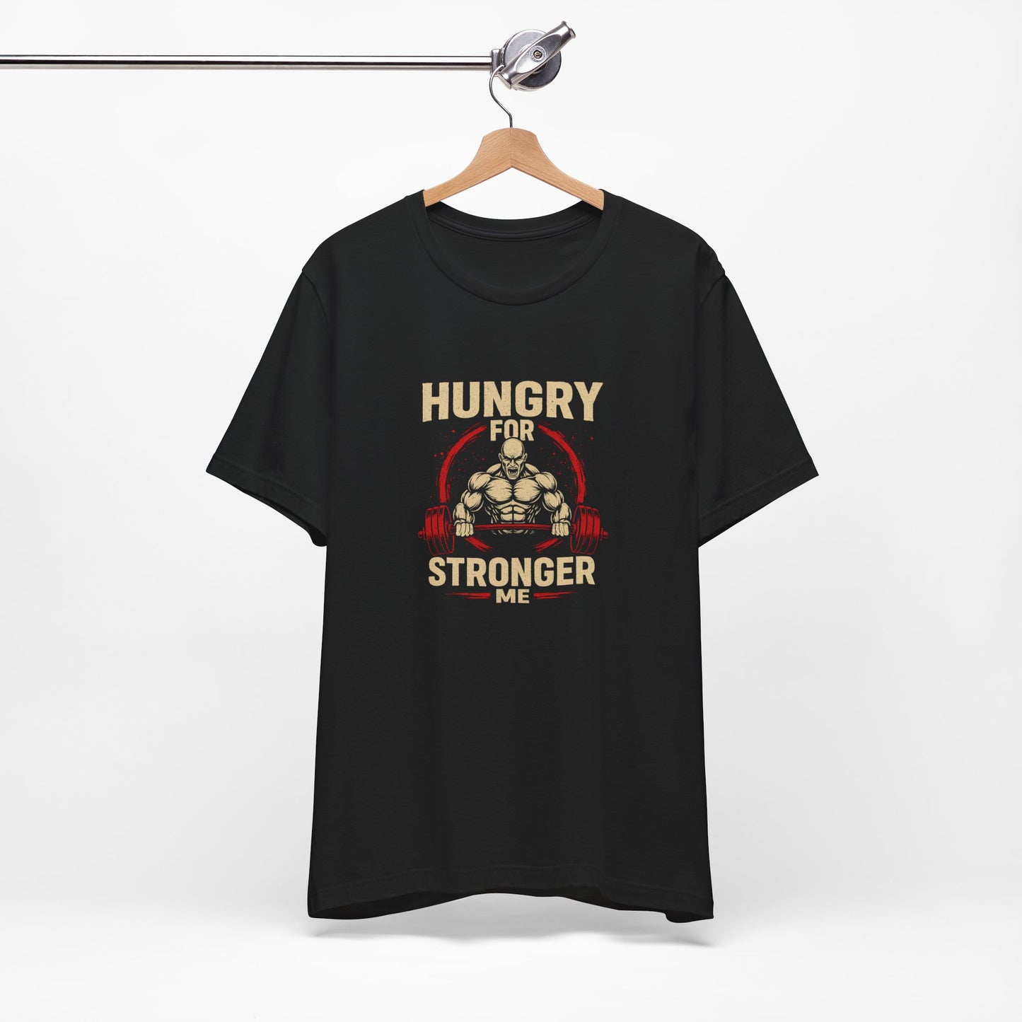 Hungry For Stronger Me – Men’s Gym T-Shirt | Motivation Edition | AGORAA MART