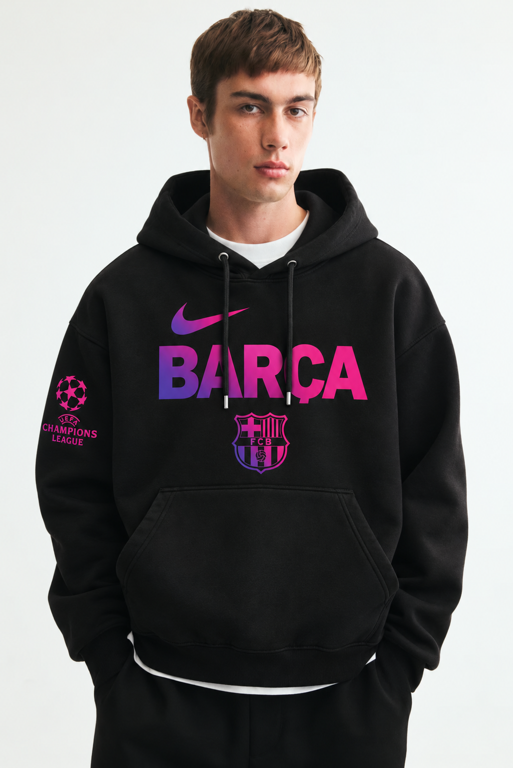 Barça Eclipse Drop-Shoulder Hoodie