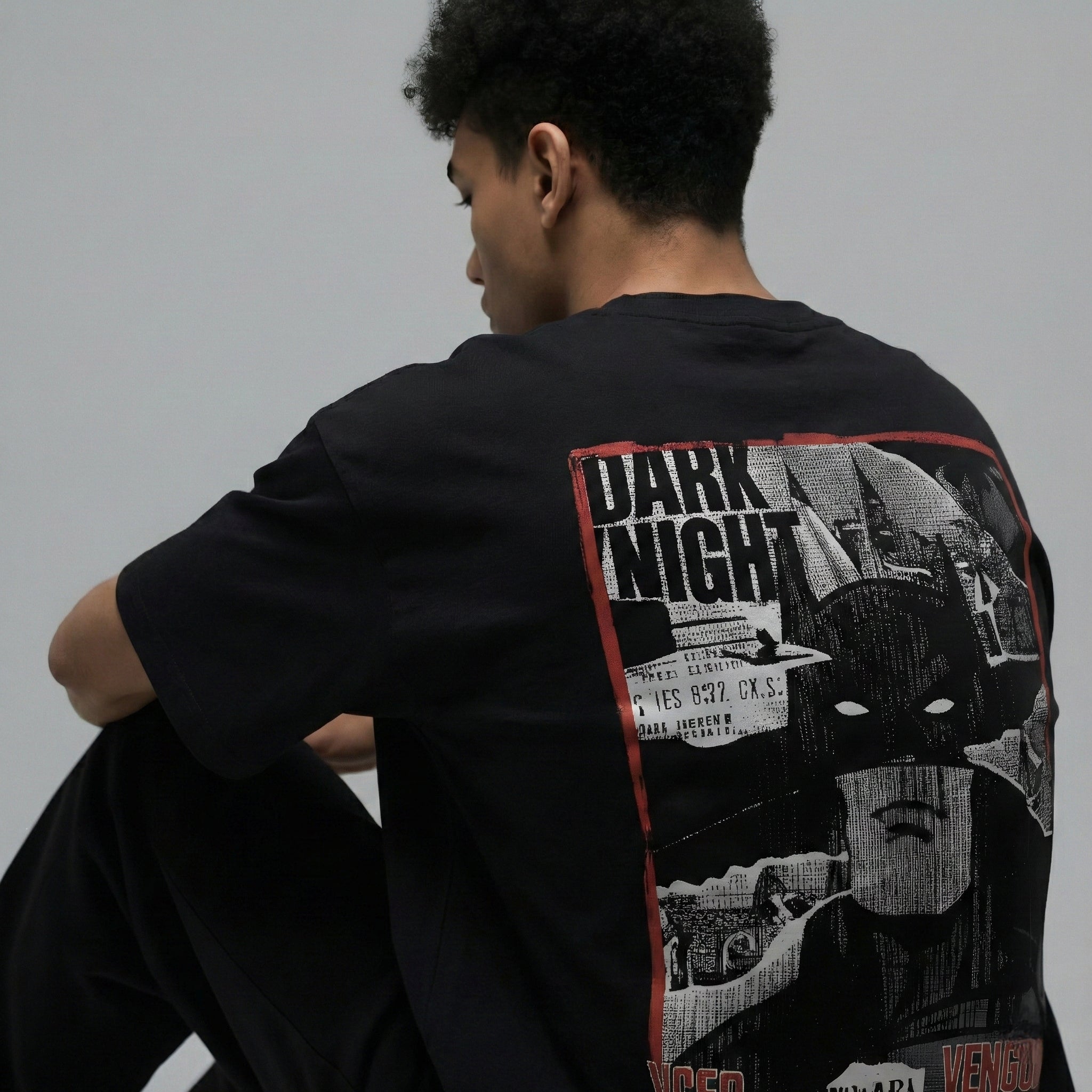 Dark Knight Vengeance – Oversized Graphic T-Shirt