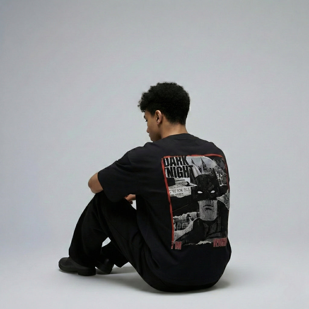 Dark Knight Vengeance – Oversized Graphic T-Shirt