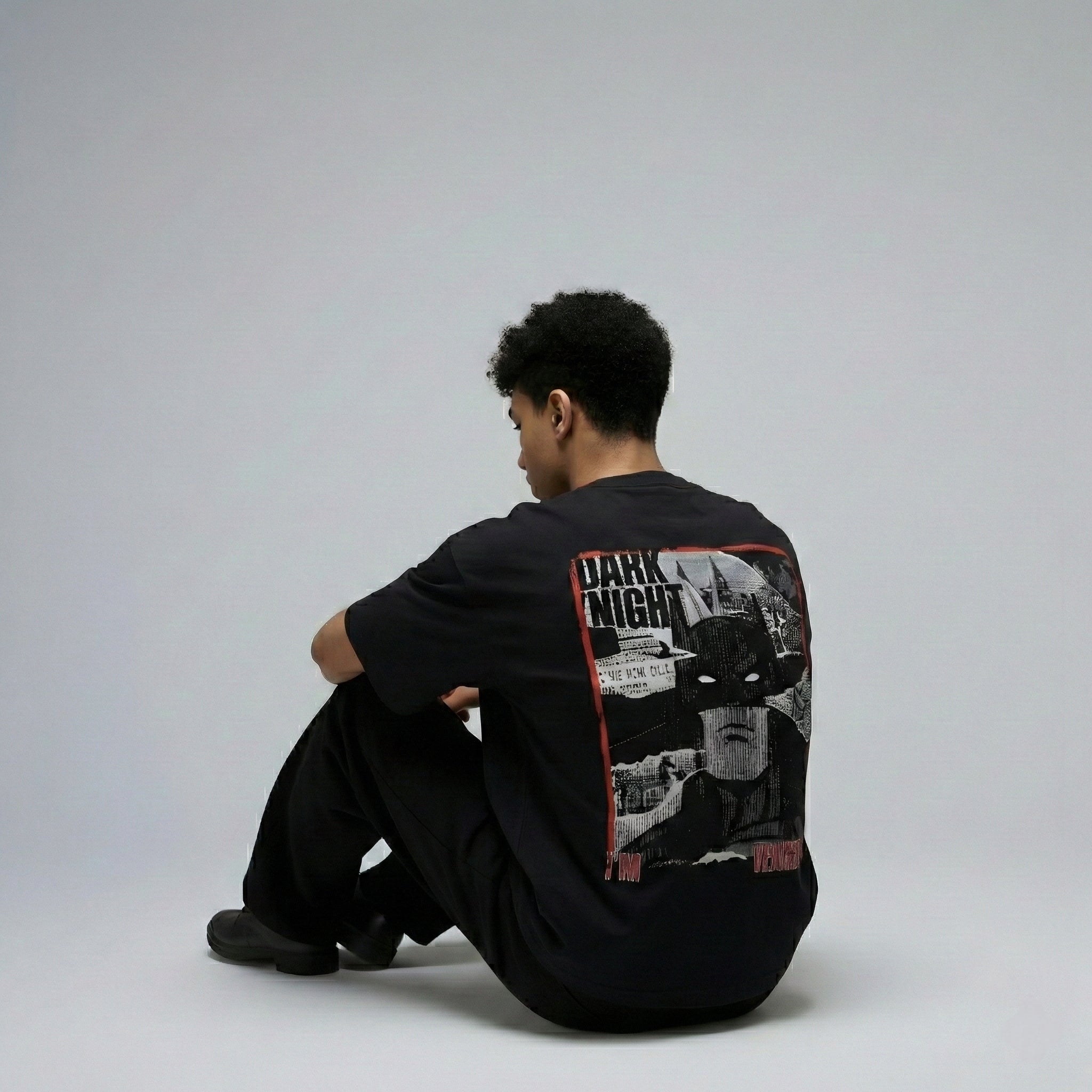 Dark Knight Vengeance – Oversized Graphic T-Shirt