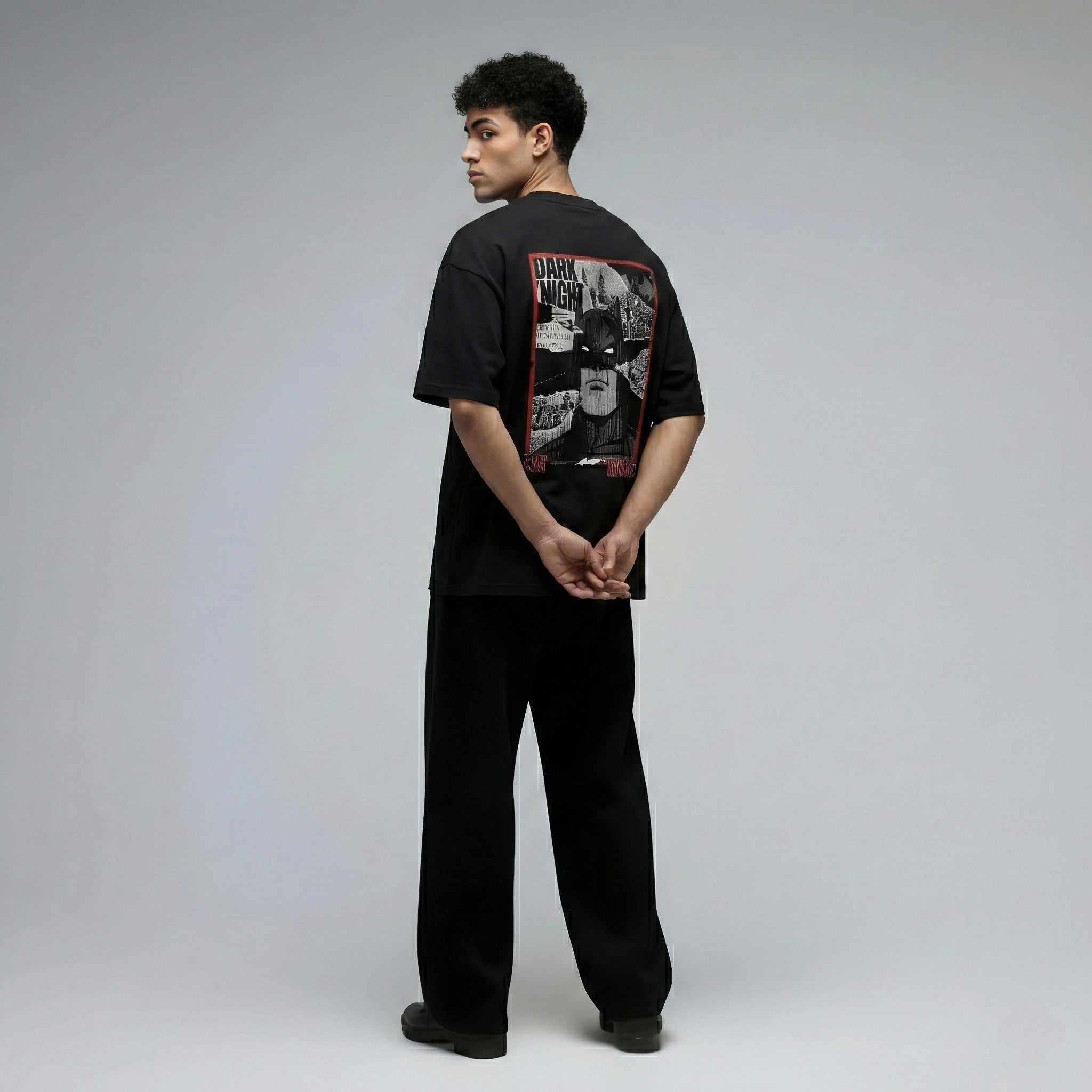 Dark Knight Vengeance – Oversized Graphic T-Shirt