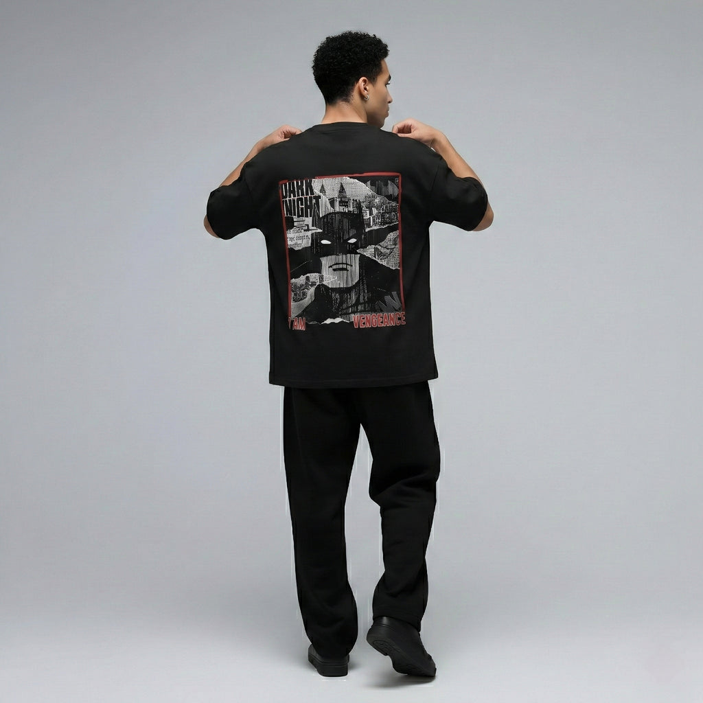 Dark Knight Vengeance – Oversized Graphic T-Shirt