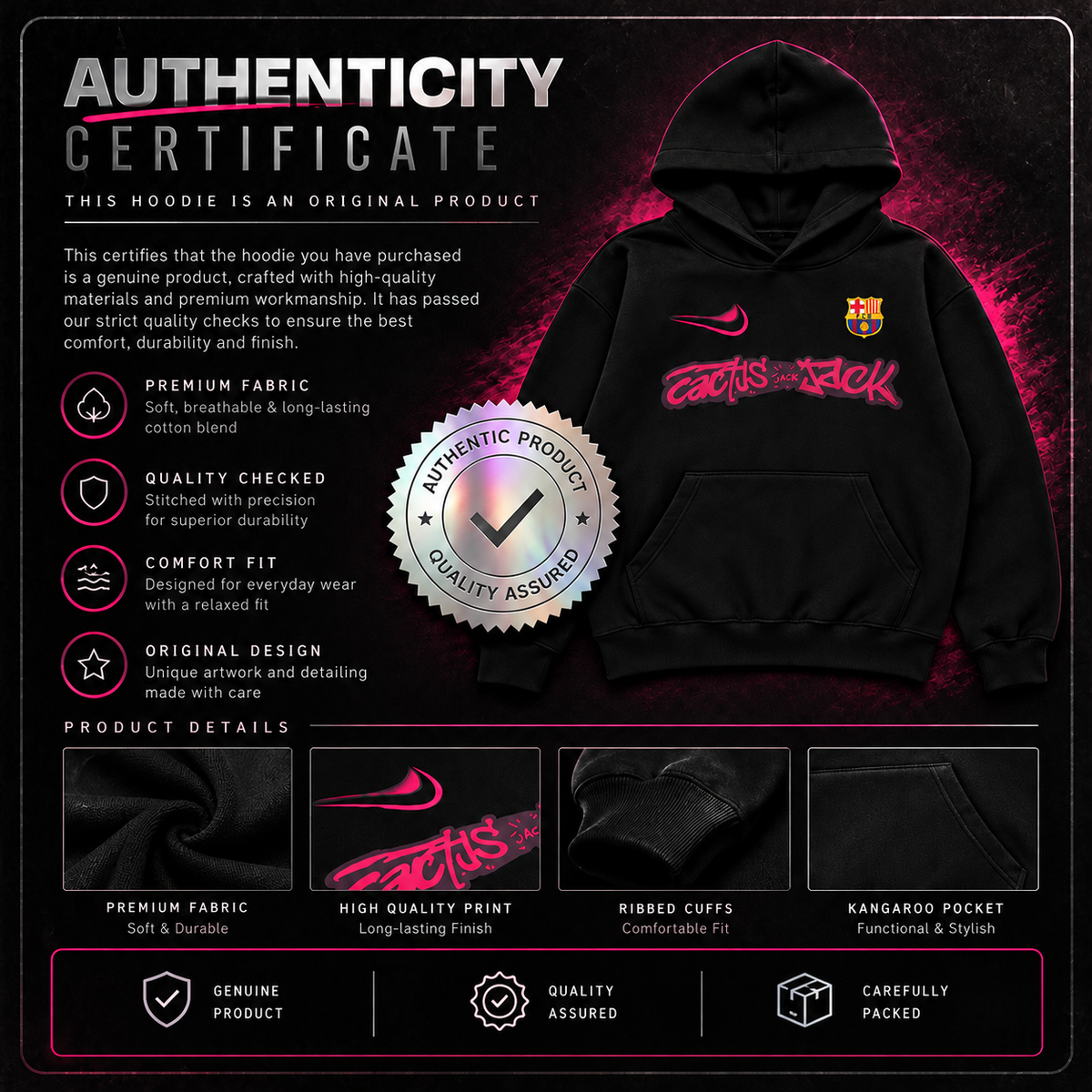 Barça Cactus Jack Oversized Hoodie