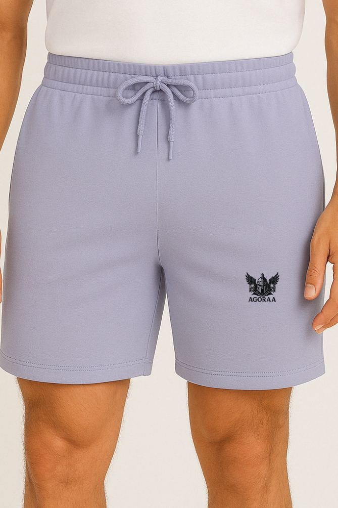 Lavender Terry Cotton Shorts
