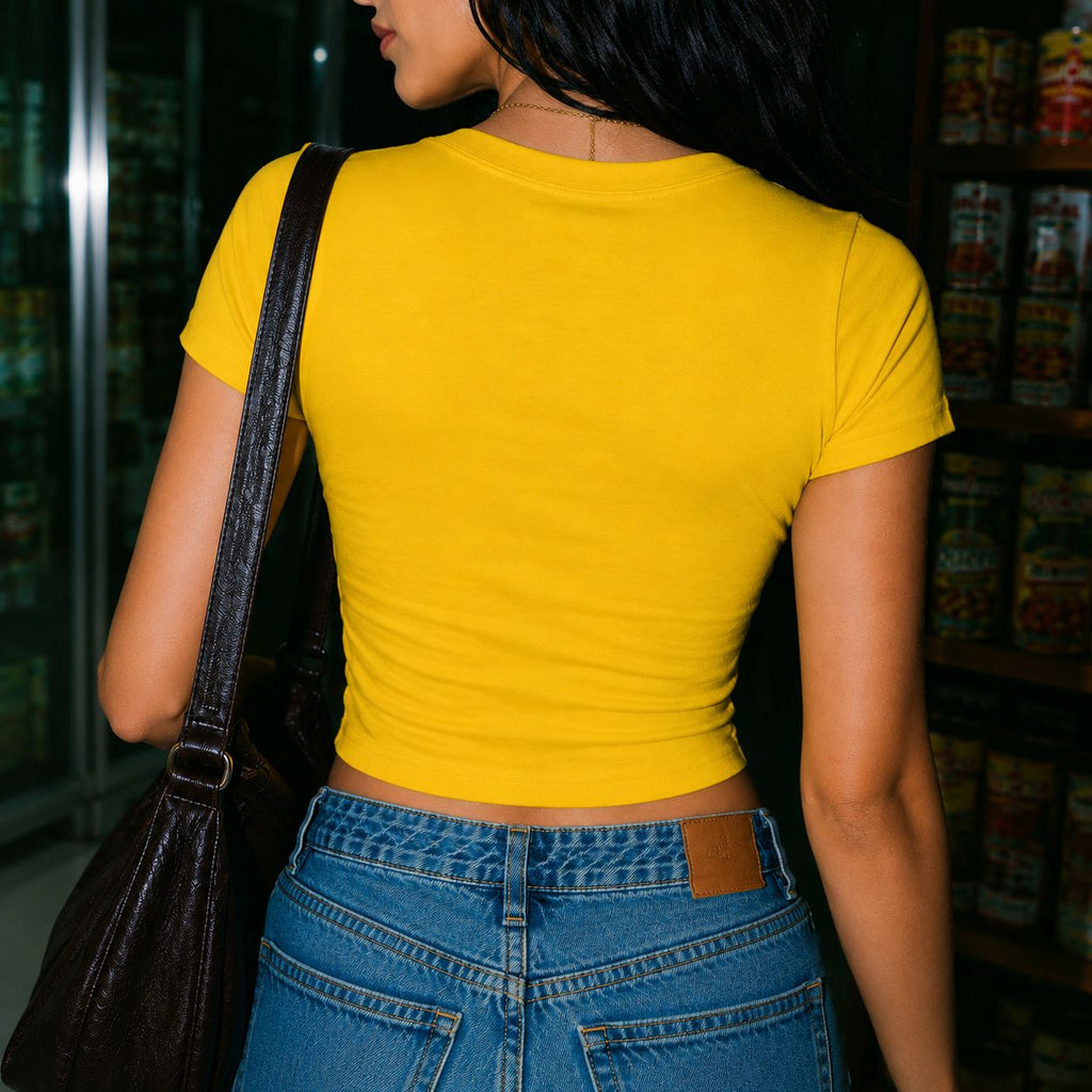 Brasil Baby Tee – Y2K Aesthetic Crop Top